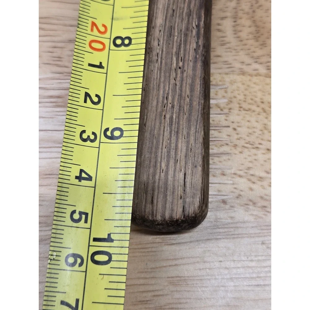 Vintage Geneva Forge Stainless Steel Meat Carving Fork Wood Handle Brass Rivets